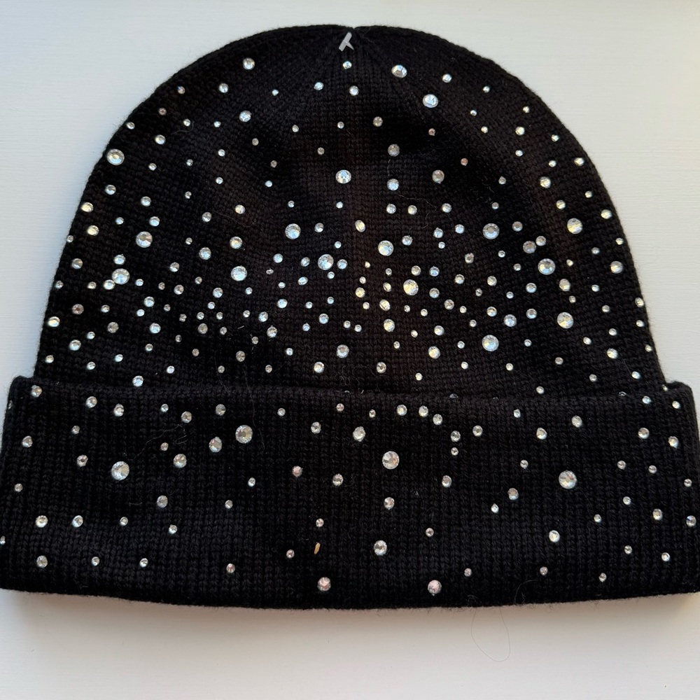 Kate Spade Black Hat with Sparkling Accents - Picture 2 of 4